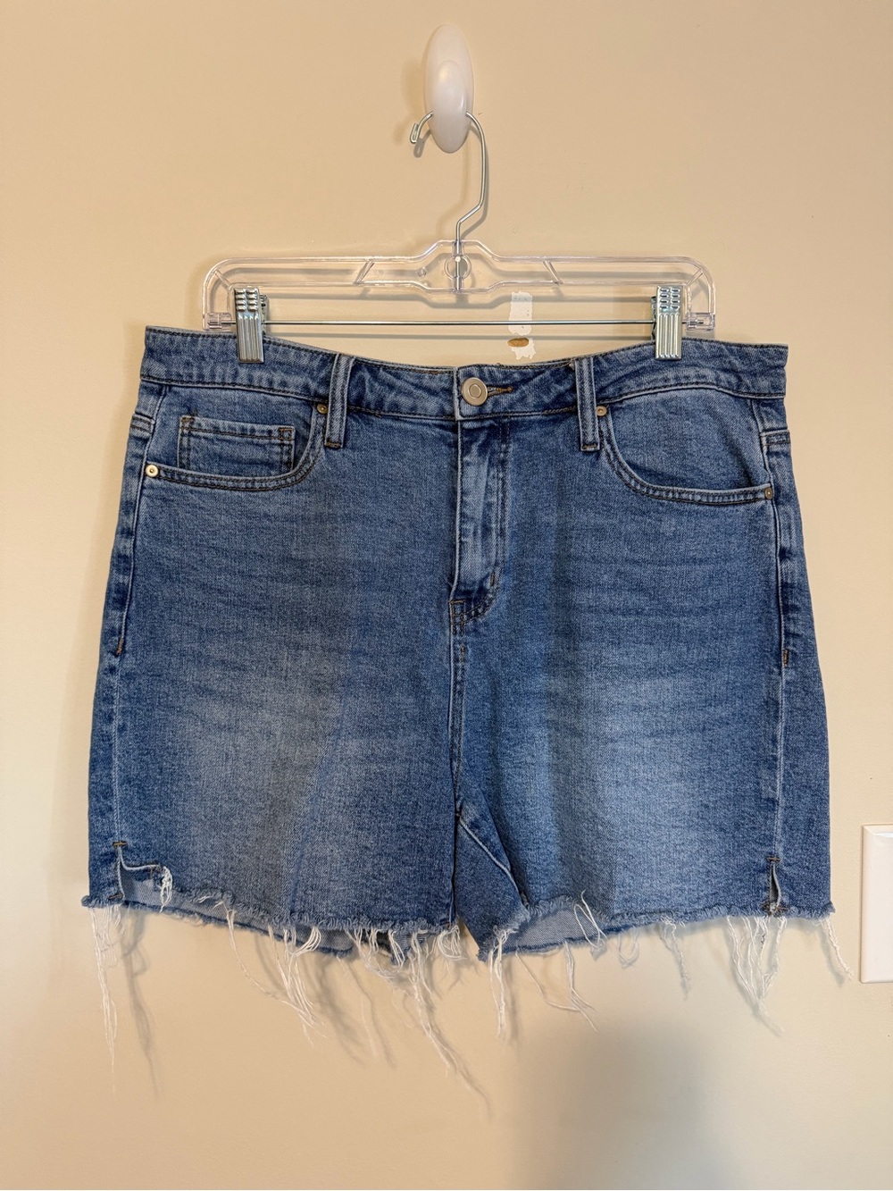 Arula Women's High Rise Distressed Denim Shorts